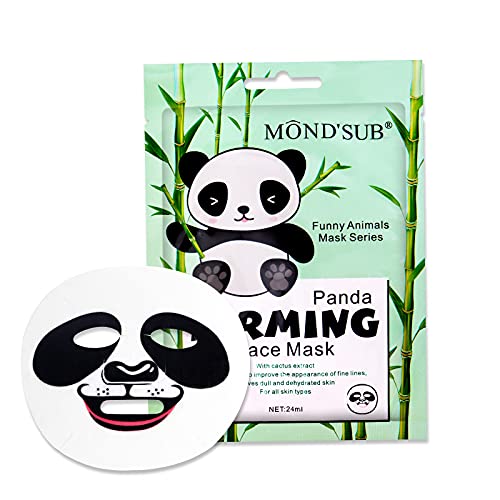 Animal Spa Mask, Character Masks Sheet- Penguin, Panda, Tiger, Cat -Nourishing Moisturizing Effects For All Skin Types- Birthday Party Gift for her, Girls Night, Spa Night, Beauty Gift (4pack)