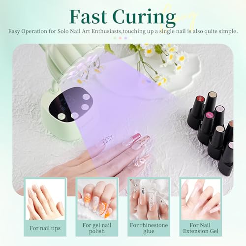 JODSONE Fast Curing UV Nail Lamp - Portable Gooseneck LED Dryer