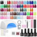 Beetles 55 Color Gel Nail Polish Kit with UV Light & Tools
