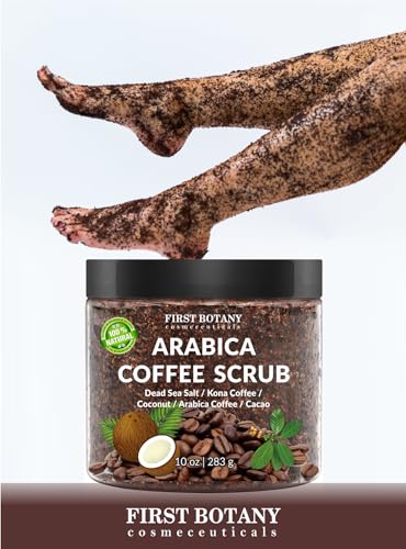 First Botany Arabica Coffee Scrub with Coconut & Shea Butter, 10 oz