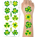 St Patrick's Day Glitter Shamrock Temporary Tattoos - 50 Pack