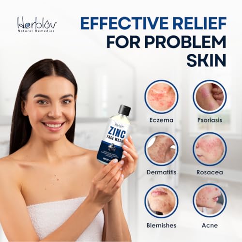 Ganskin Pyrithione Zinc Face & Body Wash - 2% Zinc Therapy for Acne & Eczema