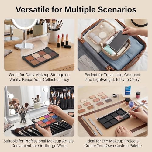 Empty Magnetic Makeup Palette, Refillable Travel Cosmetic Organizer