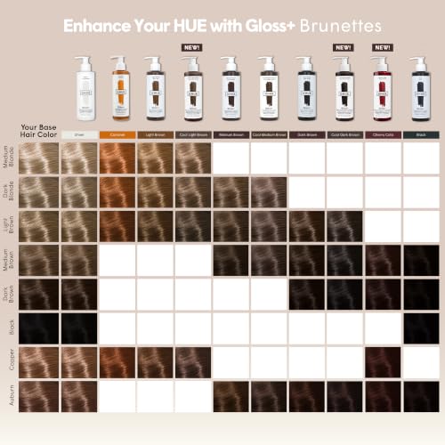 dpHUE Gloss+ Medium Brown Hair Gloss 6.5 fl oz - Adds Shine & Enhances Color