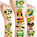 96 PCS Jamaica Temporary Tattoos for Kids Party Favors