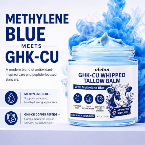 Copper Peptide Beef Tallow Balm with Methylene Blue, 4oz