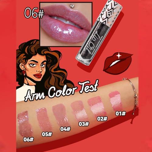 2 Colors Boss Up Color Changing Lip Oil, Shimmering Temperature Color Changing Lip Gloss Tinted Lip Stain, Long Lasting Nourishing Moisturizing Lip Glow Oil for Lip Care and Dry Lips (03#&05#)