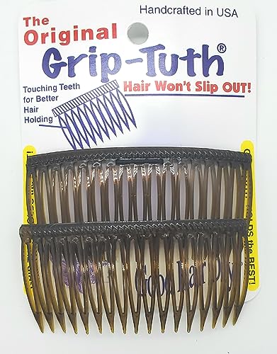 Grip-Tuth Large Styling Side Combs, 3.25" - 2 Pack