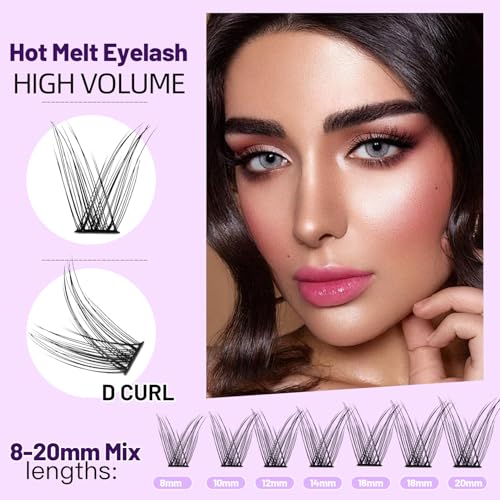 D Curl Cluster Eyelashes 84 Pieces 8MM Natural Style