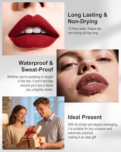 Nude Pink Matte Lipstick for Mature Women - 24H Long Lasting
