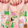 84Pcs Witch Temporary Tattoos - Birthday Witch Accessory, Wizard party decorations in Iridescent Foil Style, Fake Tattoo Stickers for Kids, Movie Themed Party Favors, Gifts for Boys Girls