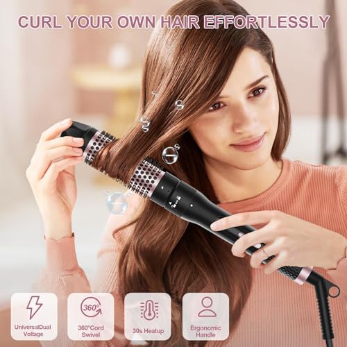 Karrong 1.5 Inch Thermal Brush - Heated Curling & Straightening Tool