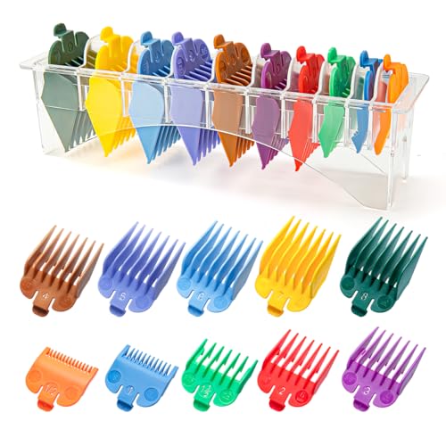 10 Professional Hair Clipper Guards for Wahl Clippers with Organizer