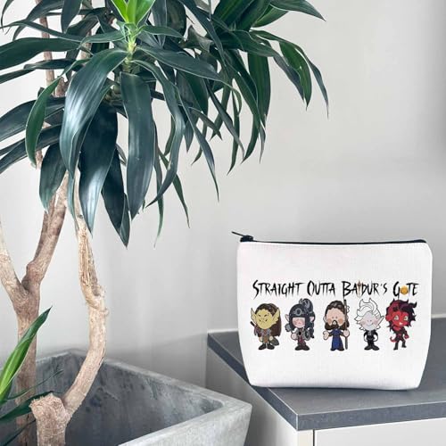 WCGXKO Novelty Gamer Gift Straight Outta Game Zipper Pouch Makeup Bag for Gamer