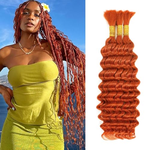 Ginger Deep Wave Boho Braids - 22 inch Human Hair Bundles