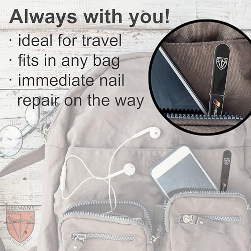 Sapphire Metal Pocket Nail File - Premium Travel Manicure Tool