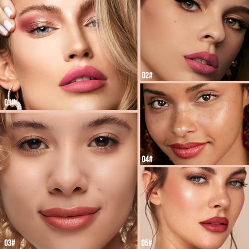 Matte Lip Stain 5-Shade Set – Waterproof Long-Lasting Liquid Lipstick