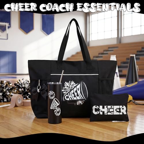 Patelai Cheerleader Gift Set – Tote Bag, Tumbler, Makeup Bag & Keychain