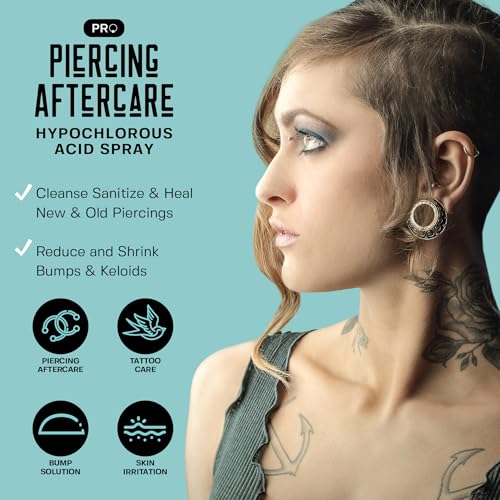 Hypochlorous Acid Piercing Aftercare Spray 8 oz | Rapid Healing & Relief