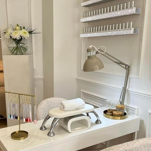 4 Pack 15 Inch Nail Polish Wall Rack£¬Diamond Crystal Rhinestone Acrylic Nail Polish Organizer£¬Sunglasses Essential Oil Picture Display Storage Wall Shelf
