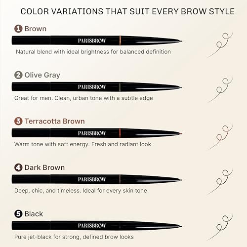 PARISBROW Slim Brow Pencil 04 Dark Brown - Ultra-Fine 0.9mm