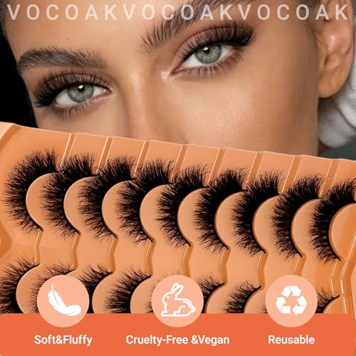 Cat Eye Faux Mink Lashes - Wispy D Curl Strip Lashes