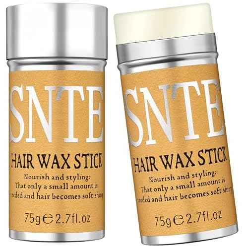 Samnyte Hair Wax Stick, 2PCS Wax Stick for Hair Slick Stick, Hair Wax Stick for Flyaways Hair Gel Stick Non-greasy Styling Cream for Fly Away & Frizz Hair