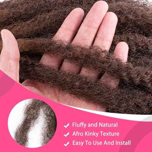 30 Inch Marley Twist Braiding Hair Ombre Brown Marley Hair Crochet Braids 8 Packs Pre-Separated Springy Afro Kinky Twist Hair for Black Women Long Braiding Hair for Crochet Locs Braids T30#