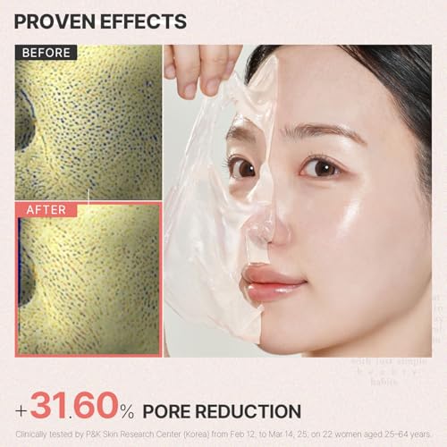 BHAB Peptide Peel Off Mask ? Glow Wrapping Mask with Vegan Collagen, Hyaluronic Acid, Ceramide & Centella, Firming Pore Smoothing Korean Face Mask for Radiance 2.53 fl oz (75ml)