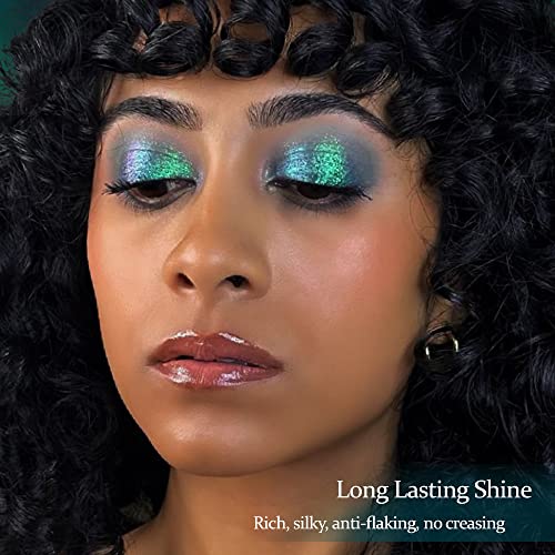 Afflano Multichrome Green Eyeshadow – Color-Changing Shimmer