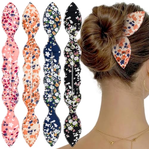 4 Pack Rabbit Ear Bun Maker Hair Twister Styling Tool