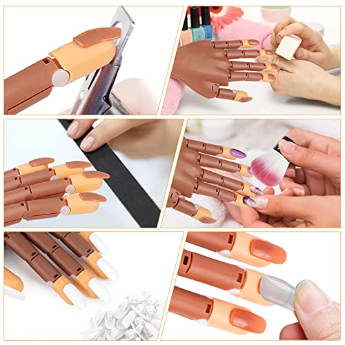 Acrylic Nail Practice Hand with 300 Nail Tips & Tools