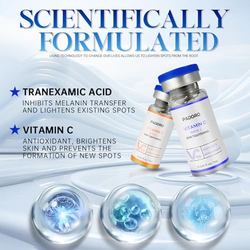 Tranexamic Acid Serum, Gold Vitamin C, Dark Spots, Pigmentation serum, Improves the Appearance, Anti-Aging Serum, Suitable for All Skin Types, Skincare, Repairs and Comforts, Reduces Wrinkles (1PC)