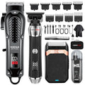Cordless Hair Clippers & Trimmer Kit for Men - Professional Grooming Set