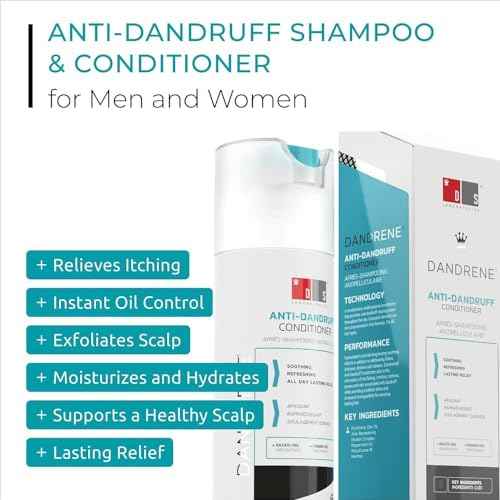 DS Labs Dandrene Dandruff Shampoo & Conditioner Kit, 205mL- for Itchy, Flaky Scalp, Exfoliating Shampoo, Moisturizing Conditioner, Supports Scalp Health & Oil Control