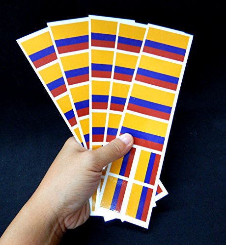 Colombia Flag Temporary Tattoos - 40 Pack, Waterproof