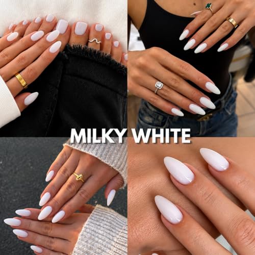 AzureBeauty Milky White Gel Nail Polish 18ML - Natural & Buildable Sheer Finish