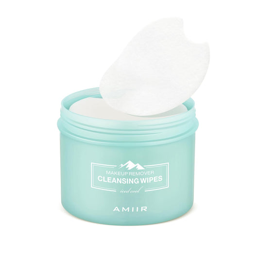 AMIIR 100's Jar Pre-Moistened Face Makeup Remover Wipes Sensitive Skin All-In-One Facial Cleansing Hydrating NO-DRY-OUT Gentle Alcohol-Free, 1 Jar