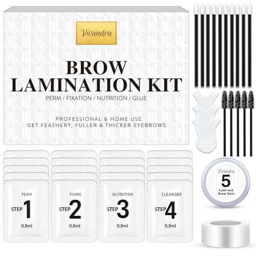 Brow Lamination Kit, 5 PACK Eyebrow Lamination Kit At Home DIY, Vivandra Instant Brow Lift Kit For Fuller Thicker Beautiful Eyebrows, Easy to Use and Suitable for Professionals & Beginners