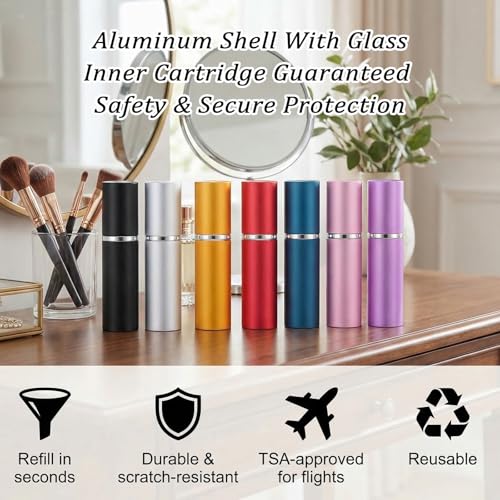 28-Piece Travel Perfume Atomizer Set - 10ml Refillable Bottles