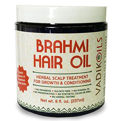 Brahmi Hair Oil by Vadik Herbs - 8 oz Ayurvedic Hair Conditioner