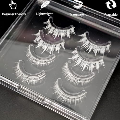 White Wispy False Eyelashes - Cosplay Manga Costume Lashes