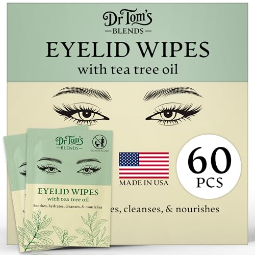 Dr. Tom's Blends Tea Tree Oil Eyelid Wipes 60pc