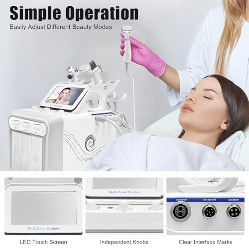 Bacocoo 6-in-1 Hydrogen Oxygen Facial Machine with 6 Heads