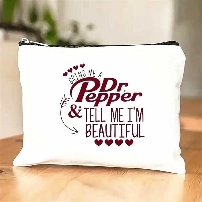 MONNYCAR Dr Pepper F0191 Minimalist Canvas Toiletry Bag Travel Organizer