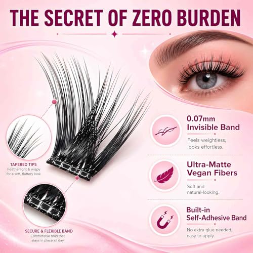 Self-Adhesive Lash Clusters Kit C Curl 10-16mm 100pcs