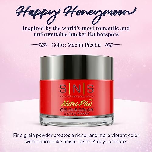 SNS Gelous Color Nail Dipping Powder - Machu Picchu Red (14-Day Wear)