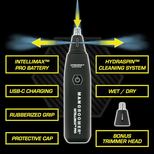 MANGROOMER - INTELLIMAX PRO ? New Nose and Ear Trimmer (with a Free Bonus Rotary TIP and Blade)