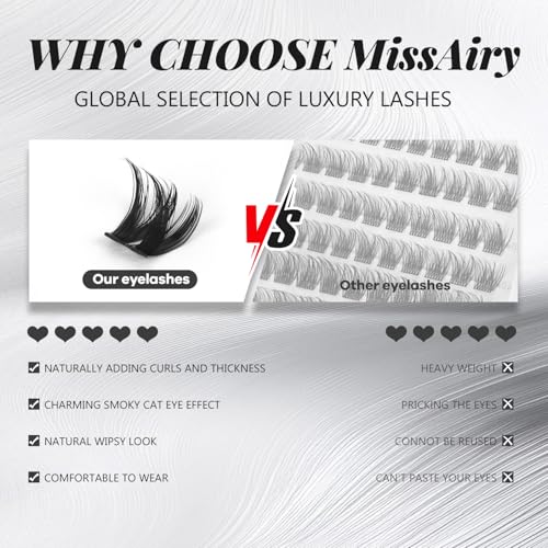 Flaunt Lash Clusters Eyelash Extensions Short Lash Clusters 8-14MM Wispy Eyelash Clusters Flora Cluster Lashes D Curly Cluster Eyelash Extensions Natural Lashes(Flaunt 8-14MM)