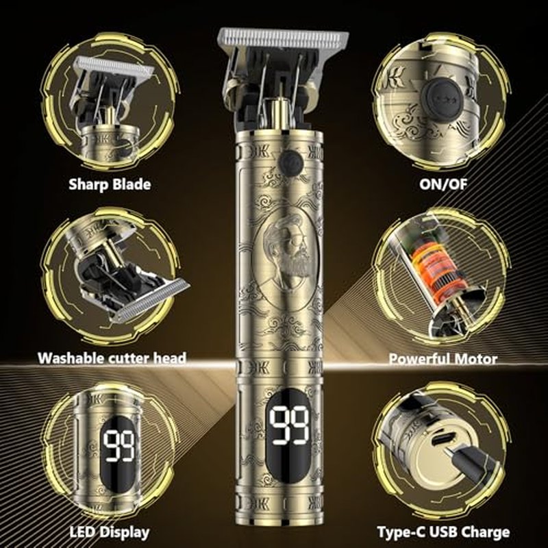 Solati Professional Hair Clippers for Men with LCD Display